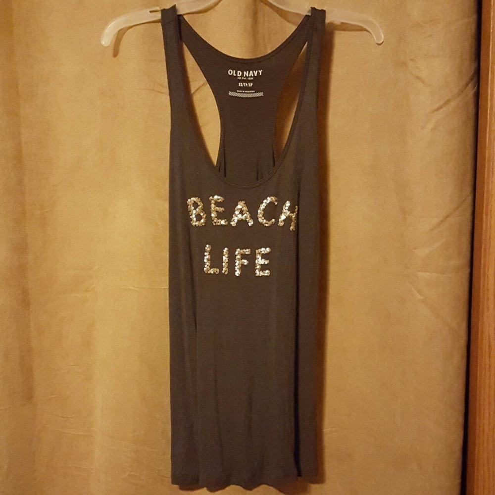 Long racerback tank top